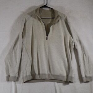 Tommy Bahama Men's Quarter Zip Pullover Sweater Size Size XL Beige